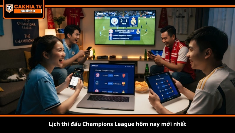 lịch thi đấu Champions League hôm nay mới nhất