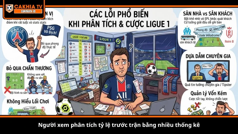 Người xem phân tích tỷ lệ trước trận bằng nhiều thống kê