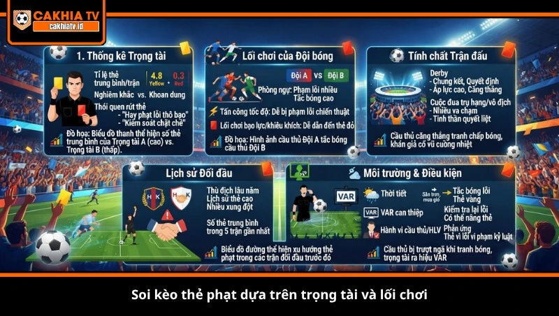 soi kèo thẻ phạt dựa trên trọng tài và lối chơi
