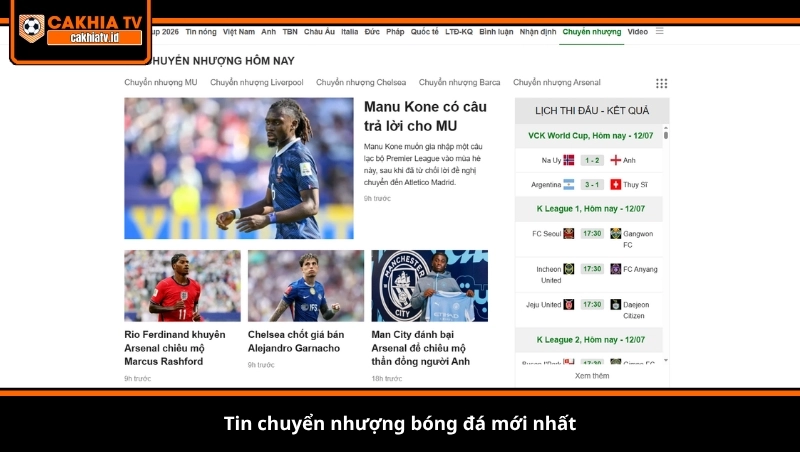 tin chuyển nhượng bóng đá mới nhất