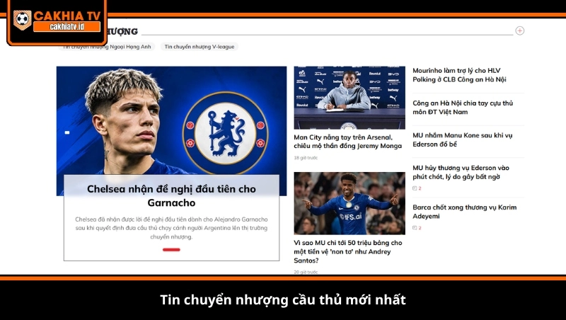 Tin chuyển nhượng cầu thủ mới nhất