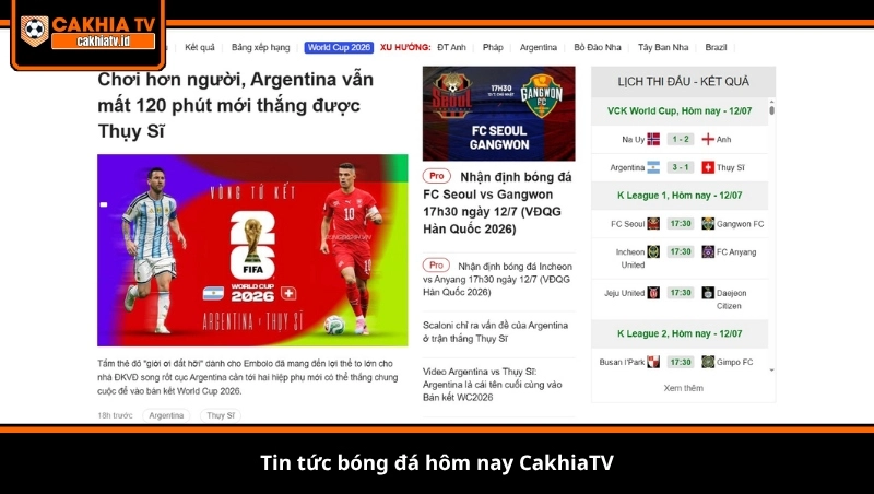 tin tức bóng đá hôm nay CakhiaTV